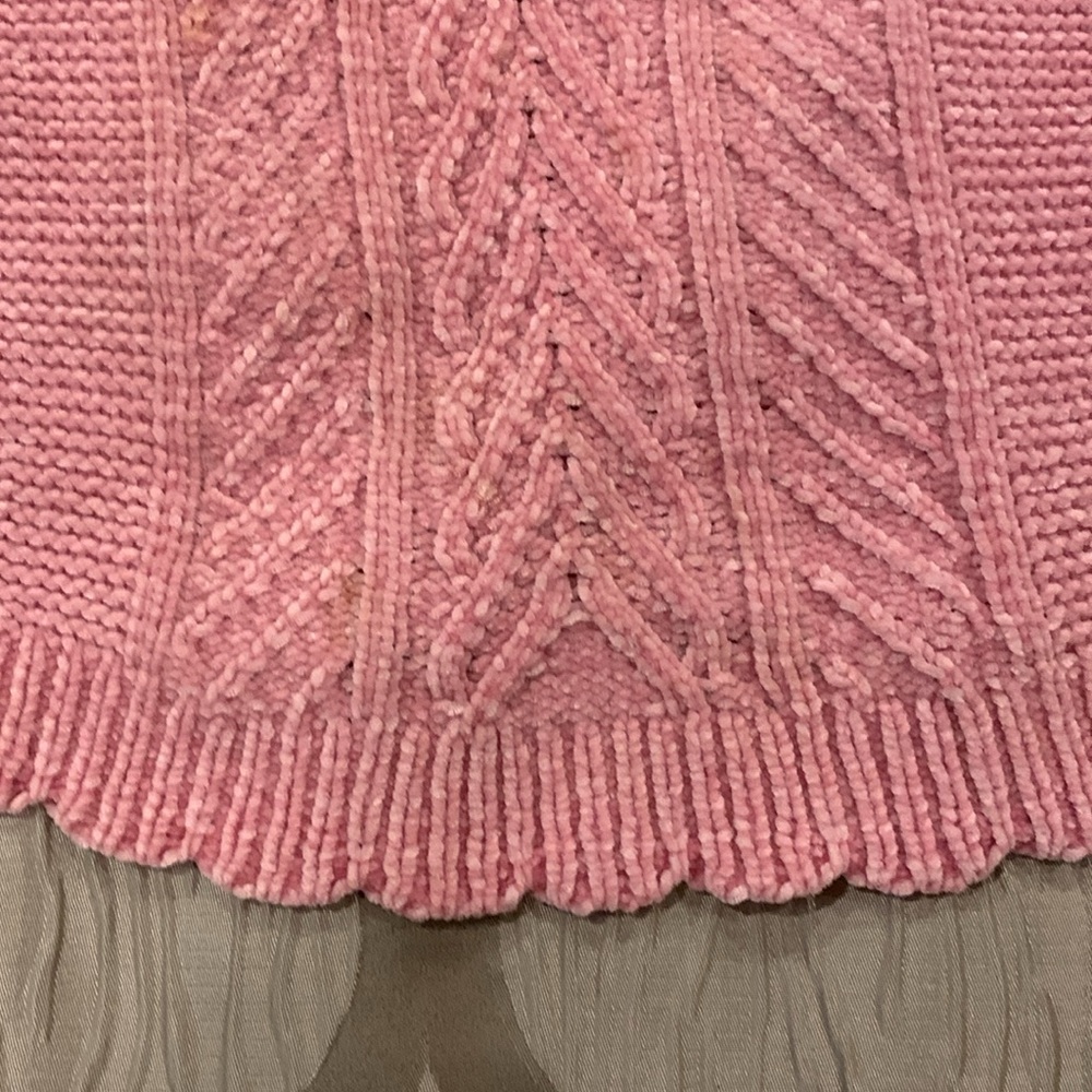 Kid’s Clothe’s  Pink Sweater Girls size 7/8 Velour - Picture 6 of 10